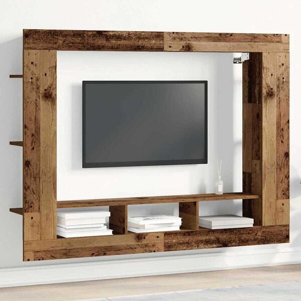 vidaXL TV-Schränk Wandmontiert Altholz 152 x 22 x 113 cm Holzwerkstoff