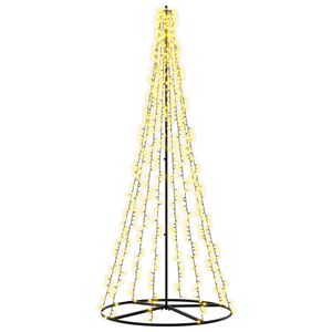 vidaXL LED-Weihnachtsbaum 235 cm 1000 LEDs Warmes Wei&szlig; Stahl Schwarz