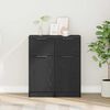 vidaXL Sideboard 2 pcs Schwarz Eichen-Optik 30 x 30 x 70 cm