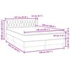 vidaXL Boxspringbett mit Matratze Dunkelgrau 140x220 cm Samt