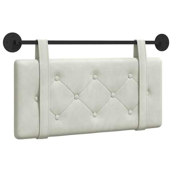 vidaXL H&auml;ngevorderseite Wandmontiert Creme 100 x 55 x 5 cm Samt