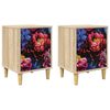 vidaXL Nachttisch KIEL 2 stk. Sonoma-Eiche 36 x 33 x 50 cm