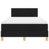 vidaXL Boxspringbett mit Matratze Schwarz 120 x 190 cm Stoff