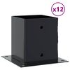 vidaXL Pfostentr&auml;ger Quadrat 12 Stk. 121x121mm Stahl Pulverbeschichtet