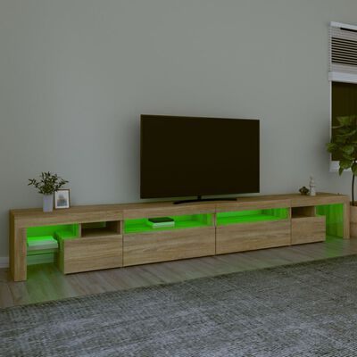 vidaXL TV-Schrank mit LED-Leuchten Sonoma-Eiche 290x36,5x40 cm