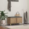 vidaXL Flurbank mit Kissen mit Speicher Artisan-Eiche 80 x 38 x 46 cm