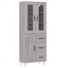 vidaXL Highboard Grau Sonoma 69,5x34x180 cm Holzwerkstoff