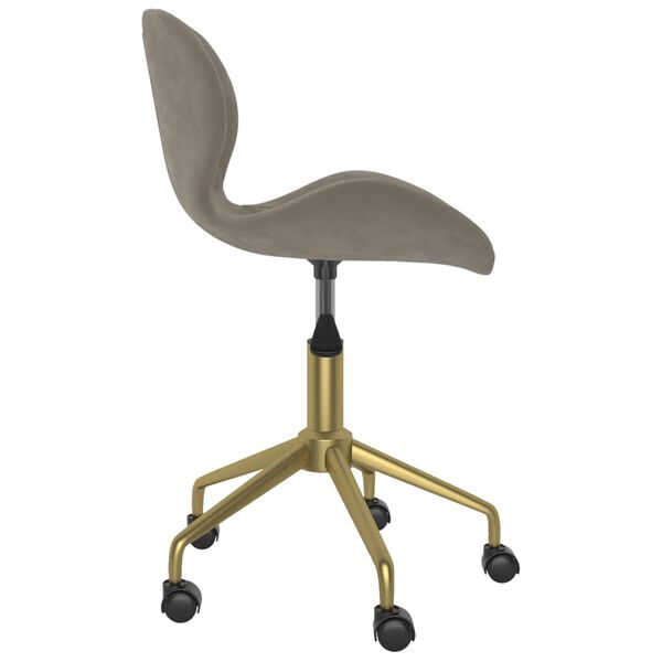 vidaXL Esszimmerstuhl Drehbar Hellgrau Samt