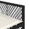 vidaXL Gartenst&uuml;hle mit Kissen 4 Stk. Schwarz Poly Rattan