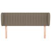 vidaXL Kopfteil mit Ohren Taupe 147x23x78/88 cm Stoff