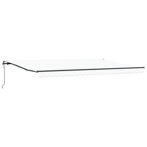 vidaXL Ausziehbare Markise Wei&szlig; 500 x 350 cm Stoff und Aluminium