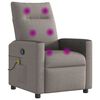 vidaXL Massagesessel Taupe Stoff