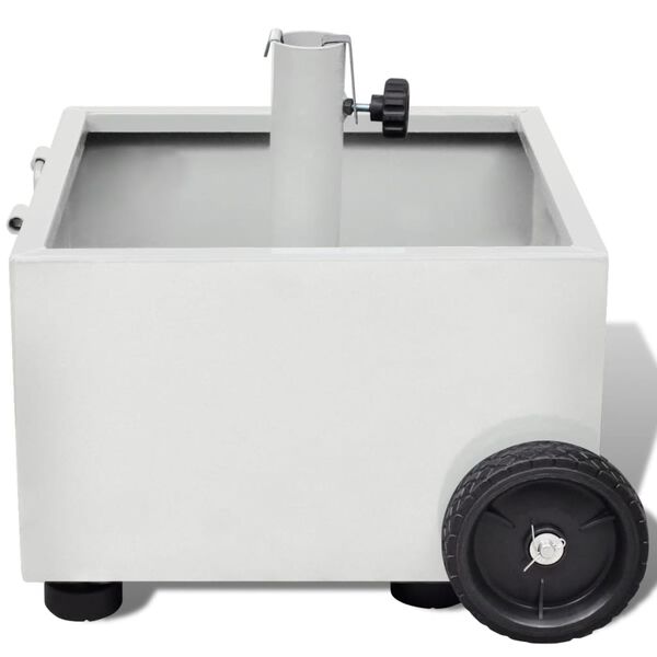 vidaXL Bepflanzbarer Sonnenschirmst&auml;nder Blumentopf Wei&szlig;