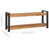 vidaXL Sitzbank 120 cm Massivholz Teak