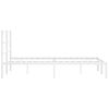 vidaXL Bettgestell mit Kopfteil Metall Wei&szlig; 140x190 cm