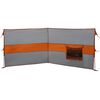 vidaXL Camping-Windschutz Grau und Orange 344x120 cm Wasserdicht