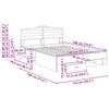 vidaXL Bettrahmen Graues Sonoma 140 x 190 cm Holzwerkstoff