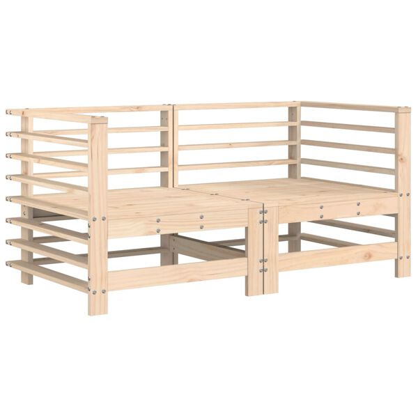 vidaXL Ecksofas mit Kissen 2 Stk. Massivholz Kiefer