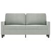 vidaXL 2-Sitzer-Sofa Hellgrau 140 cm Samt