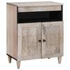 vidaXL Sideboard Bleached White 60 x 33 x 75 cm Massivholz Mango