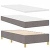 vidaXL Boxspringbett mit Matratze mit Kopfteil Taupe 80 x 200 cm Stoff