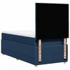 vidaXL Boxspringbett mit Matratze Blau 100x200 cm Stoff