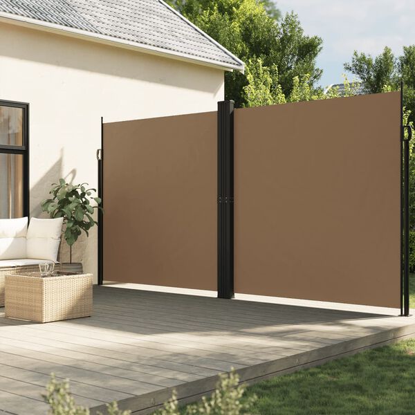 vidaXL Seitenmarkise Ausziehbar Taupe 220x1200 cm