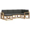 vidaXL Outdoor-Sofagarnitur 6 stk. Wei&szlig; und Anthrazit Polyester