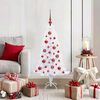 vidaXL Künstlicher Weihnachtsbaum Weiß 120 cm PVC und Stahl