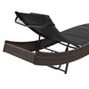 vidaXL Sonnenliege Poly Rattan und Textilene Braun