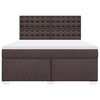 vidaXL Boxspringbett mit Matratze Dunkelbraun 180x200 cm Stoff
