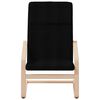 vidaXL Relaxsessel mit Hocker Schwarz Stoff
