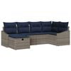 vidaXL Sofa Set mit Kissen 3 pcs Poly-Rattan