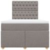 vidaXL Boxspringbett mit Matratze Taupe 120x190 cm Stoff