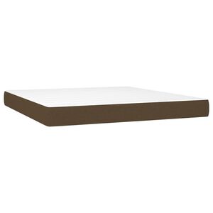 vidaXL Taschenfederkernmatratze Mittel Dunkelbraun 160x200x20 cm Stoff
