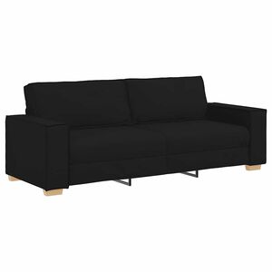 vidaXL 3-Sitzer-Sofa Schwarz 220x78x84 cm Stoff