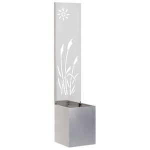 vidaXL Garten Sichtschutz-Leinwand Silber 32 x 150 cm Edelstahl