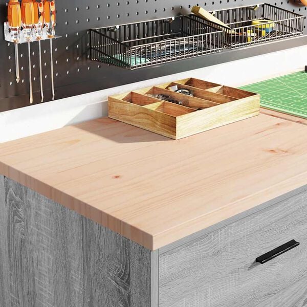 vidaXL Garagen-Aufbewahrungsschrank Grau Sonoma Massivholz Kiefer