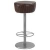 vidaXL Barhocker Braun Echtleder