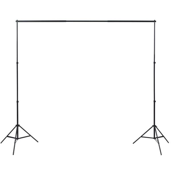 vidaXL Fotostudio Set 3 Baumwolle-Hintergründe Rahmen verstellbar 3x3m