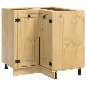vidaXL Schrank SKI Honigbraun 60 x 32 x 40 cm Massives Kiefernholz