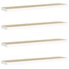 vidaXL Schweberegale 4 Stk. Eichen-Optik und Wei&szlig; 120x23,5x3,8 cm MDF