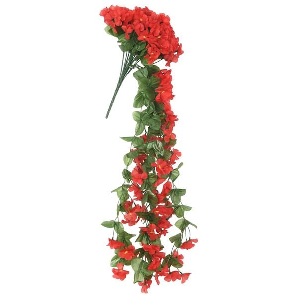 vidaXL Blumengirlanden Blumen 3 Stk. Rot 85 cm