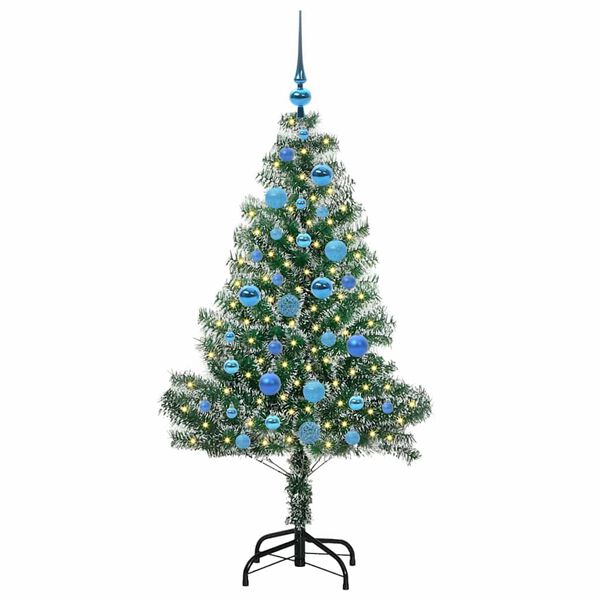 vidaXL K&uuml;nstlicher Weihnachtsbaum beschneit mit LED Licht 150 cm