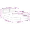 vidaXL Boxspringbett mit Matratze Hellgrau 200 x 140 cm Polyester