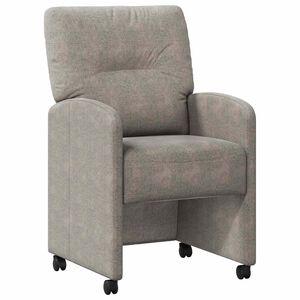 vidaXL Esszimmerst&uuml;hle mit Rollen 2 pcs Hellgrau 57 x 67 x 95 cm