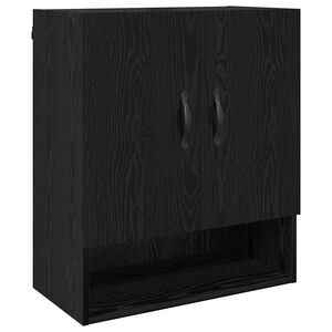 vidaXL Wandschrank 60 x 31 x 70 cm Holzwerkstoff Schwarz Eichen-Optik