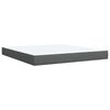 vidaXL Boxspringbett mit Matratze Dunkelgrau 180x200 cm Stoff