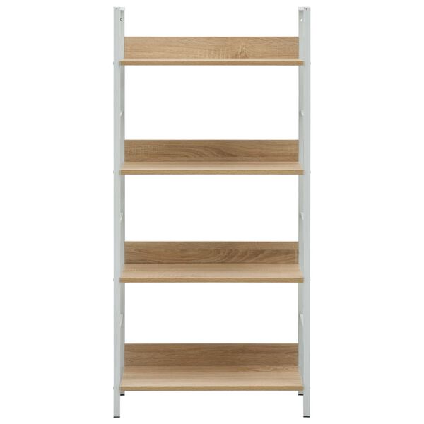 vidaXL Bücherregal 4 Regalböden Eiche 60×27,6×124,5 cm Holzwerkstoff