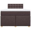 vidaXL Boxspringbett mit Matratze Dunkelbraun 120x190 cm Stoff